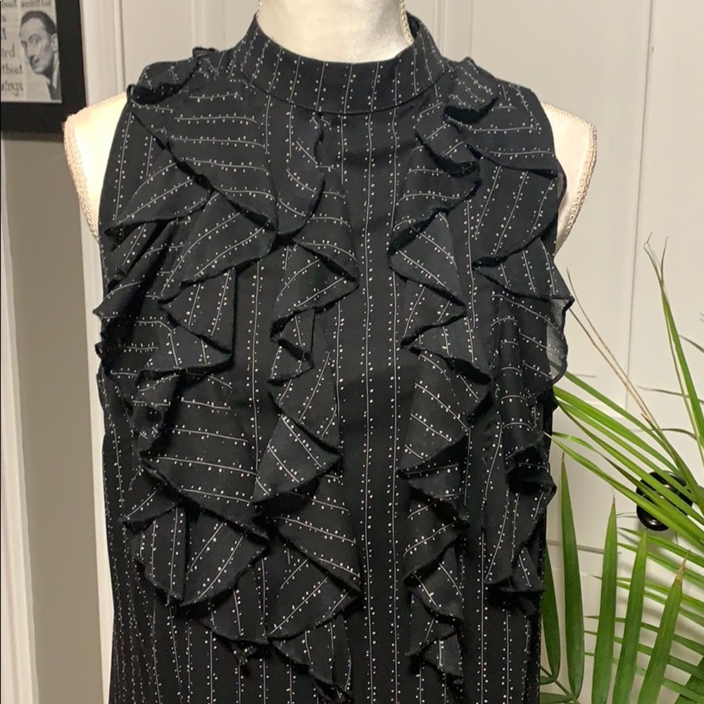Black ruffle dress